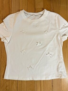 White Bow Tee
